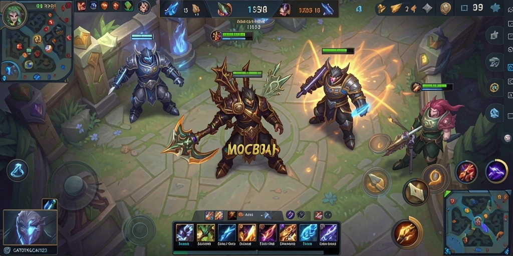Tampilan gameplay seru GATOTKACA123 di arena pertarungan.