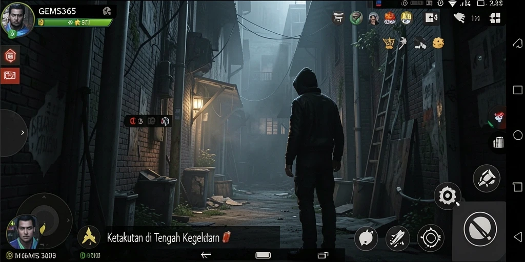 Gameplay GEMS365 yang mencekam dengan elemen horor yang kuat.