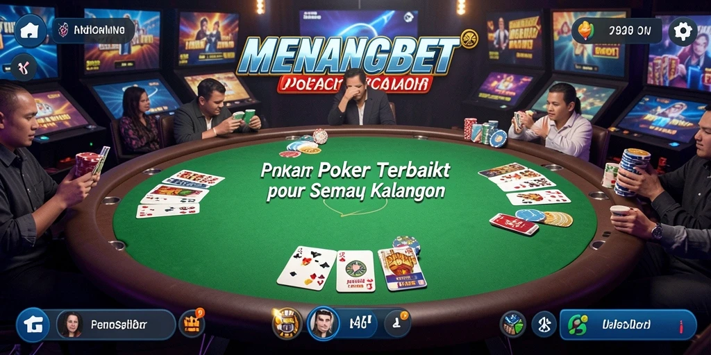 Tampilan gameplay Poker yang menarik dan seru di MENANGBET.